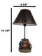 Rustic Western Classic Charming Fancy Chuckwagon Covered Wagon Table Lamp Decor