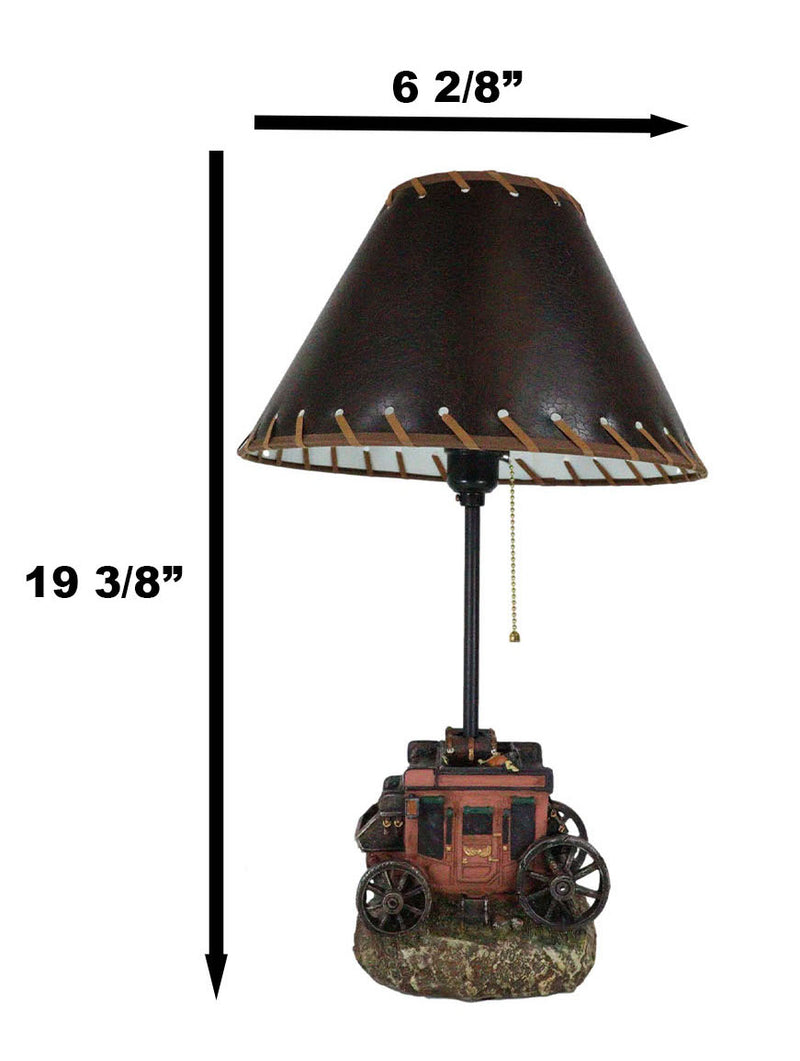 Rustic Western Classic Charming Fancy Chuckwagon Covered Wagon Table Lamp Decor