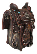 Rustic Western Cowboy Horse Saddle Lone Star Money Coin Savings Piggy Bank