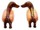Doxies Hot Dog Sausage Wiener Dachshunds Salt And Pepper Shakers Magnetic Set