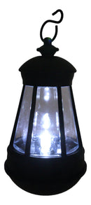 Ebros Gift Ebros Set of 2 Plastic Solar Hanging LED Lantern 5.5 Inches High