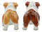 Fawn Chocolate Bulldogs Salt And Pepper Shakers Ceramic Magnetic Figurine Set