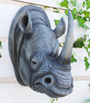 Safari Black Rhino Wall Plaque 14.5"H Taxidermy Rhinoceros Wall Decor Sculpture