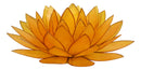 Tangerine Capiz Seashells Lotus Flower Votive Tea Light Candle Holder 8.5"D