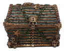 Ebros Pirate Davy Jones Skulls And Bones Treasure Chest Design Decorative Jewelry Box