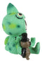 Furrybones Camo The Chameleon With Cricket Figurine 3"H Skeleton Furry Bones