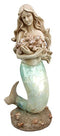 Ebros Large Ocean Mermaid Maiden Collecting Seashells Decor Figurine 14.75"H