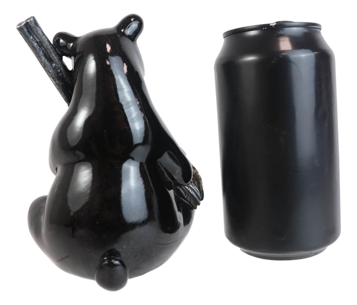 Western Rustic Hunter Black Bear Holding Shotgun And Mallard Duck Figurine Decor