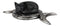 Wicca Witchcraft Triple Moon Insignia With Sleeping Black Cat And Rose Figurine