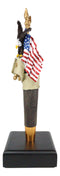 Ebros American Bald Eagle With USA Flag Novelty Beer Tap Handle Figurine With Base