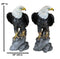 Pack of 2 Large 20"H Lifelike Patriotic American Bald Eagle On Rock Figurines