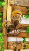 Beautiful Butterfly Mariposa Glass Gem Resonant Copper Wind Chime Garden Patio