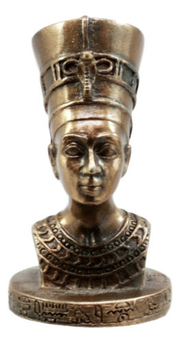 Egyptian Queen Nefertiti With Cobra Crown Bust Decorative Figurine Miniature