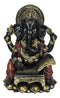 Hindu Lord Deity Ganesha Writing The Mahabharata On Ancient Scrolls Figurine