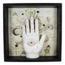All Seeing Eye Fortune Teller Chirology Palmistry Hand Palm Wall Decor W/ Frame