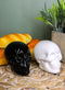 Ebros Solid Black And White Sugar Skulls Salt And Pepper Shakers Set Ceramic