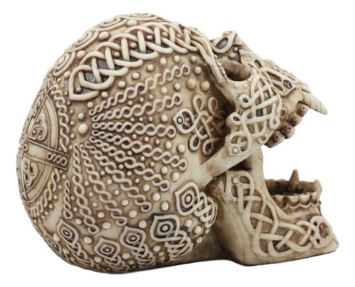 Ebros Celtic Knotwork Bloodlust Vampire Skull Ashtray Statue 7.5"L Blood Sucking Dracula Skeleton Cranium Figurine