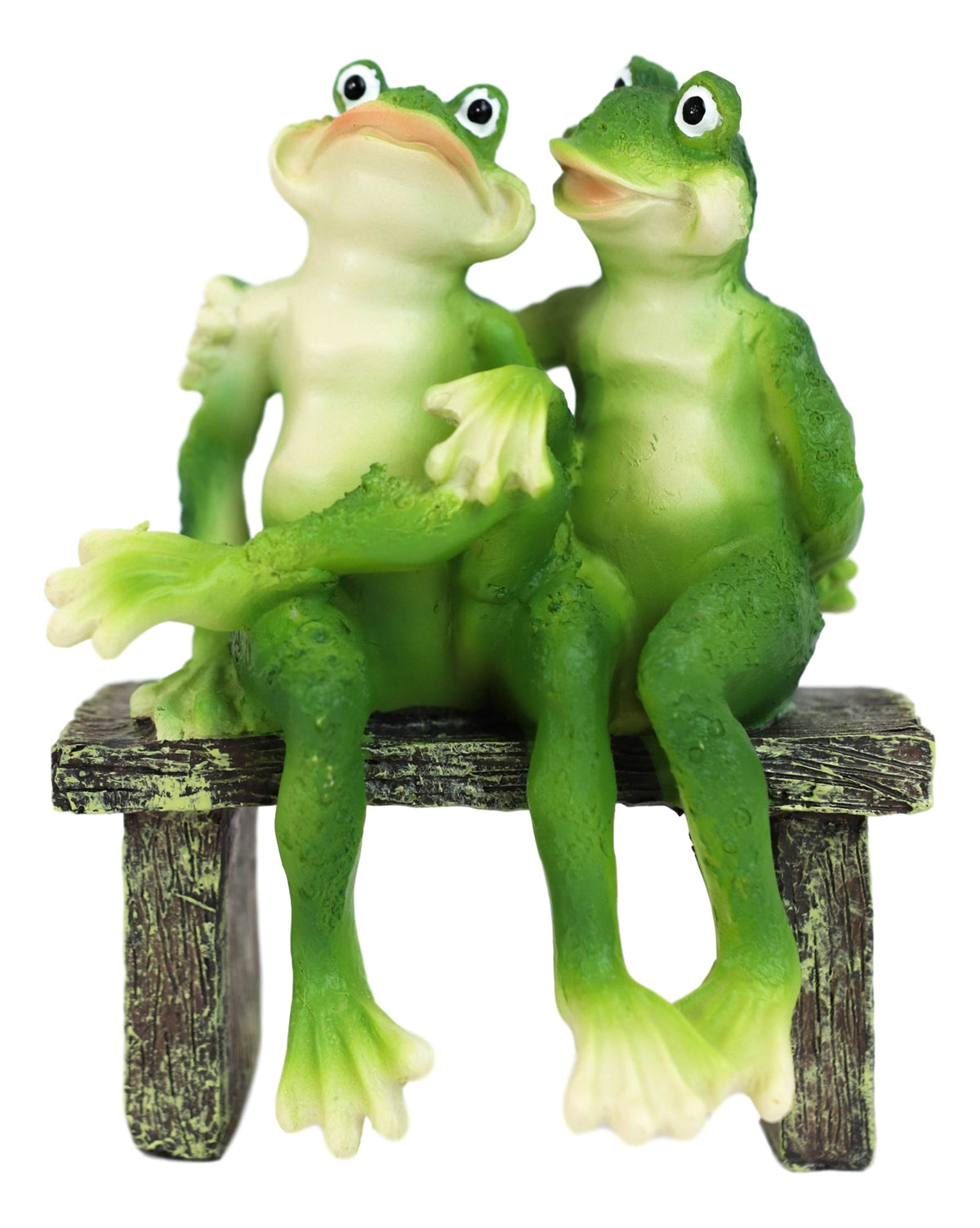 Ebros Gift Rainforest Frog Couple Lovers Sitting Side By Side On A Date Decorative Figurine 7"H