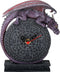 Ebros Purple Dragon Laying on Celtic Design Clock Fantasy Home Desk Decoration
