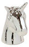 Electroplated Silver Sacred Unicorn Head Money Coin Bank Figurine Kids Adults