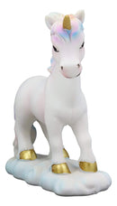 Ebros Pastel Colors Majestic Rainbow Mane Unicorn Mare Horse with Golden Horn Figurine