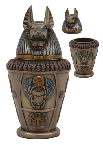 Ebros Egyptian Gods And Deities Duamutef Canopic Jar 5.75"H Four Sons Of Horus - Ebros Gift