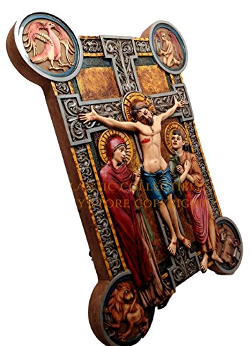 Ebros Gift 12.25" Tall 13th Century Missal Crucifix Wall Cross Plaque Figurine