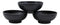 Ebros Contemporary Round 7.5" Diameter Matte Black Jade Melamine Ramen Salad Pho Pasta Soup Bowls Pack Of 6 Set Dinner Bowl Pack Restaurant Supply