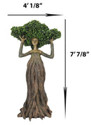 Greenman Tree Woman Gaia Dryad Ent Native Fixing Leafy Canopy Crown Figurine