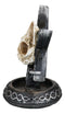 Occult Ouija Cat Skull With Triple Moon And Pentagram Backflow Incense Burner