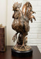 Ebros Decorative Large Rustic Country Farm Rooster Bronze Electroplated Statue