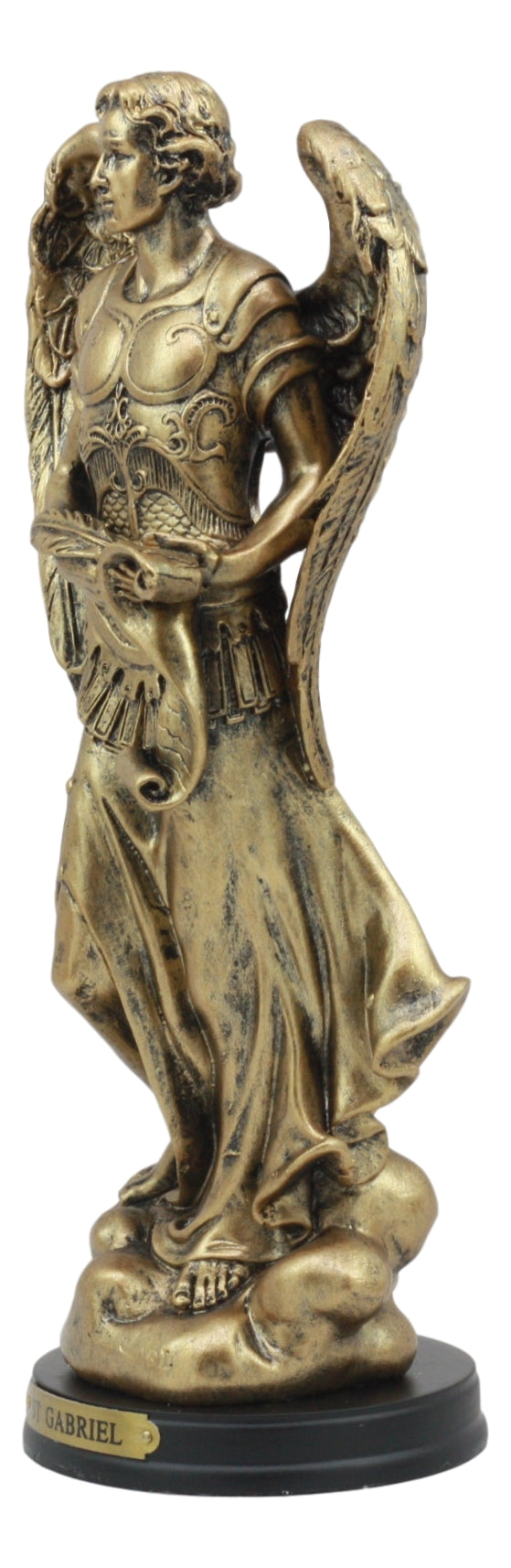 Byzantine Catholic Church Archangel Gabriel With Sacred Scroll Statue 8"Tall - Ebros Gift