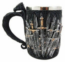 Ebros Gift Medieval Renaissance Dragon Iron Throne Of Swords Coffee Mug Drinking Beer Stein Tankard Cup