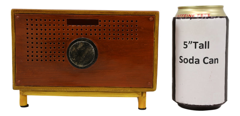 Vintage Retro Rectangle TV Television Box Set Money Coin Piggy Bank Accent Decor