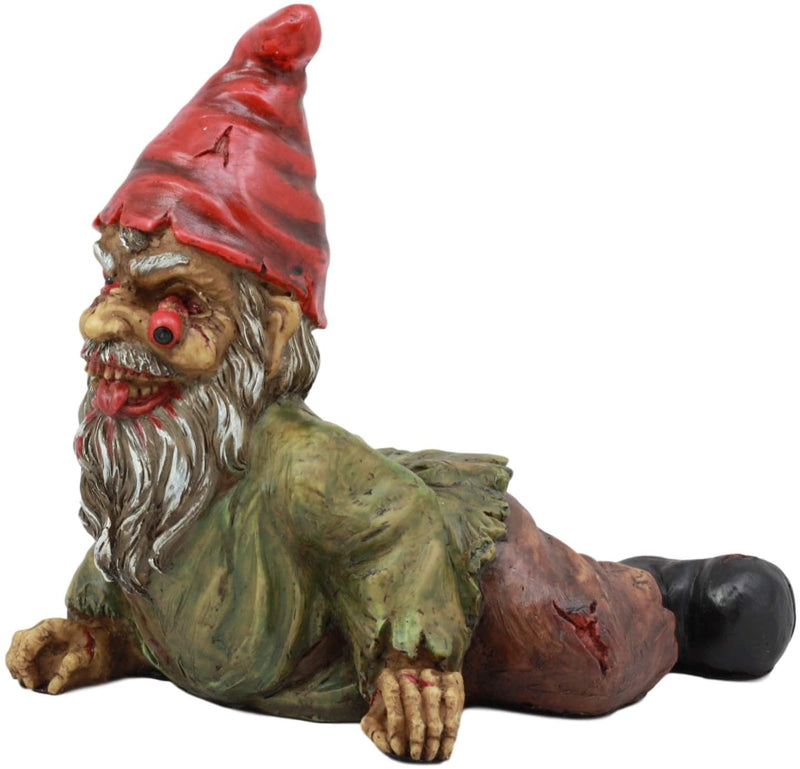 Walking Dead Standing And Crawling Zombie Gnomes With Severed Limbs Statue Set