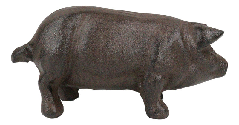 Cast Iron Country Rustic Farmhouse Swine Pig Bacon Decor Paperweight Figurine