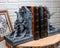 Medieval Age Gothic Sculptural The Thinker Gargoyle Bookends Figurine Set 6.25"H