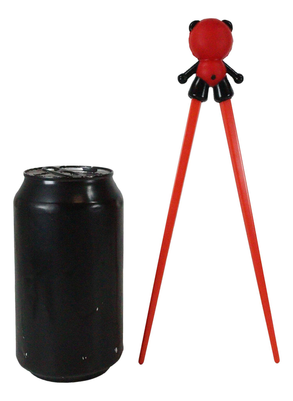 Valentine Red Giant Panda Reusable Training Chopsticks Set With Silicone Helper - Ebros Gift