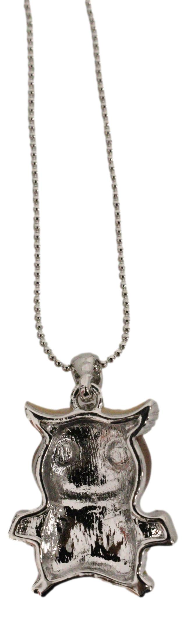 Ebros Furrybones Voodoo Chocolate Hootie Horned Owl Necklace Pendant Jewelry