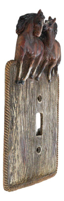 Set Of 2 Novelty Western Country Equine Horses Single Toggle Switch Plates
