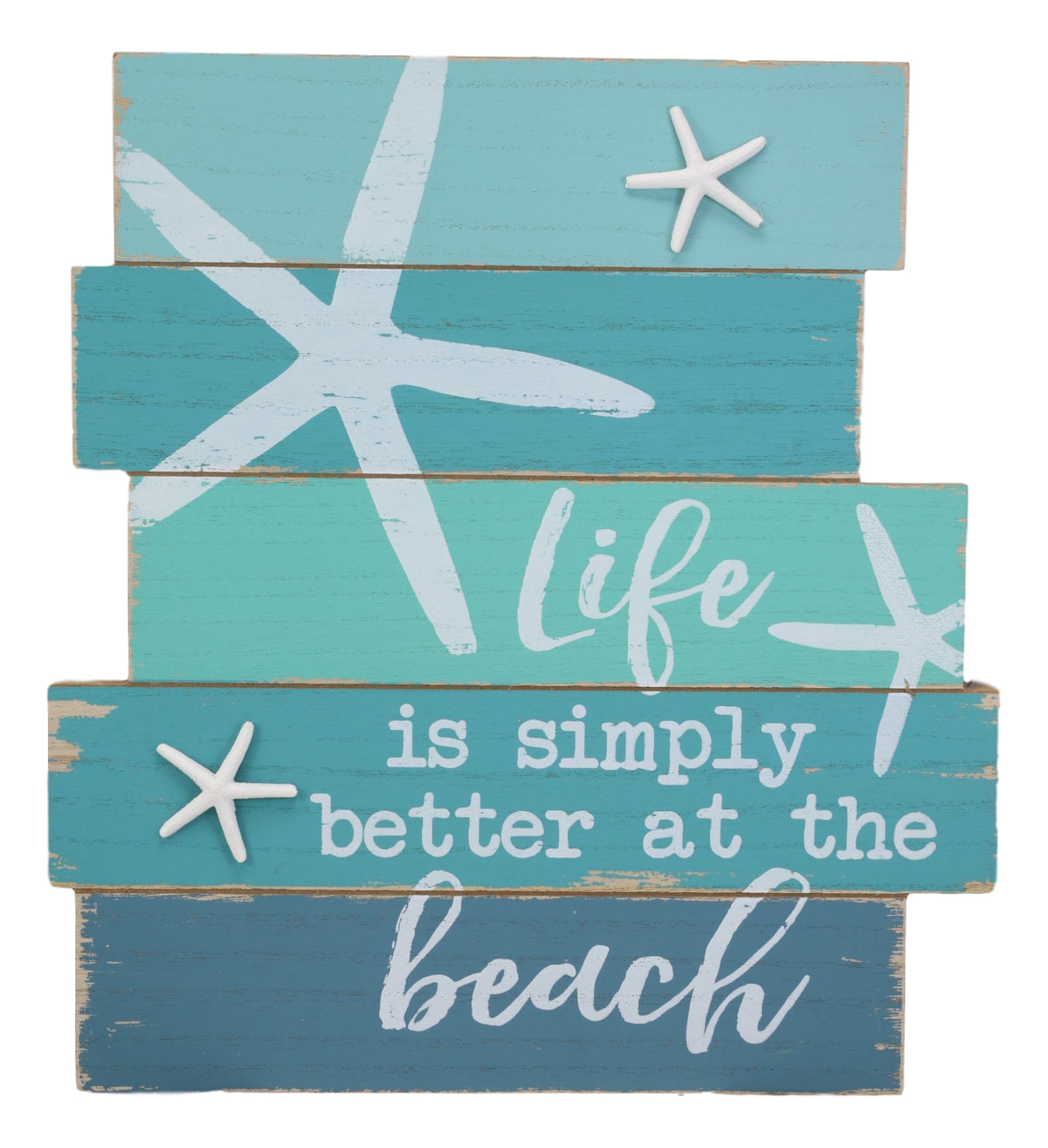 Ebros Nautical Life Is Simply Better At The Beach Starfish Wooden Wall Decor 15"H
