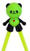 Green Love Panda Bear Reusable Training Chopsticks Set With Silicone Helper