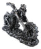 Ebros Hell Ghost Rider Skull Chopper Motorbike Wine Holder Figurine 15.25" L