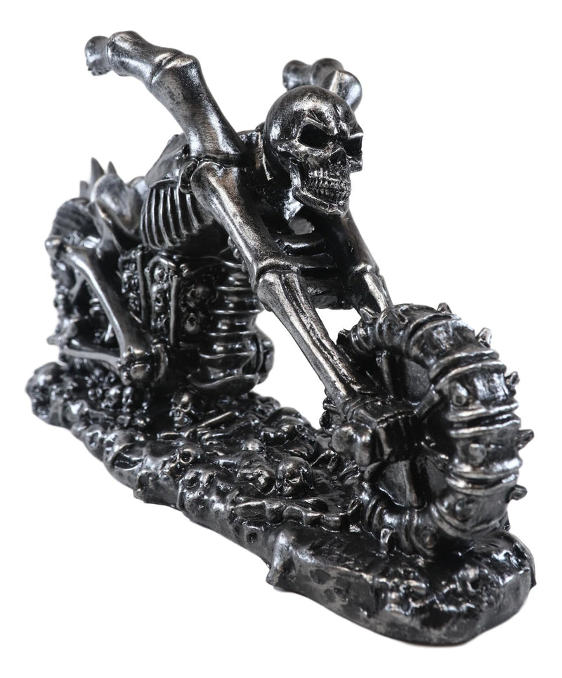 Ebros Hell Ghost Rider Skull Chopper Motorbike Wine Holder Figurine 15.25" L