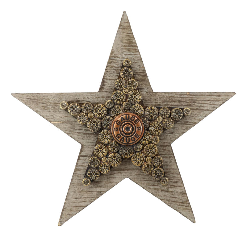 Rustic Western Patriotic Lone Star 12 Gauge Shotgun Shells Casings Wall Decor