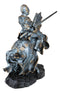 Ebros Medieval Champion Knight In Suit Of Armor With Lance On Rearing Horse Figurine