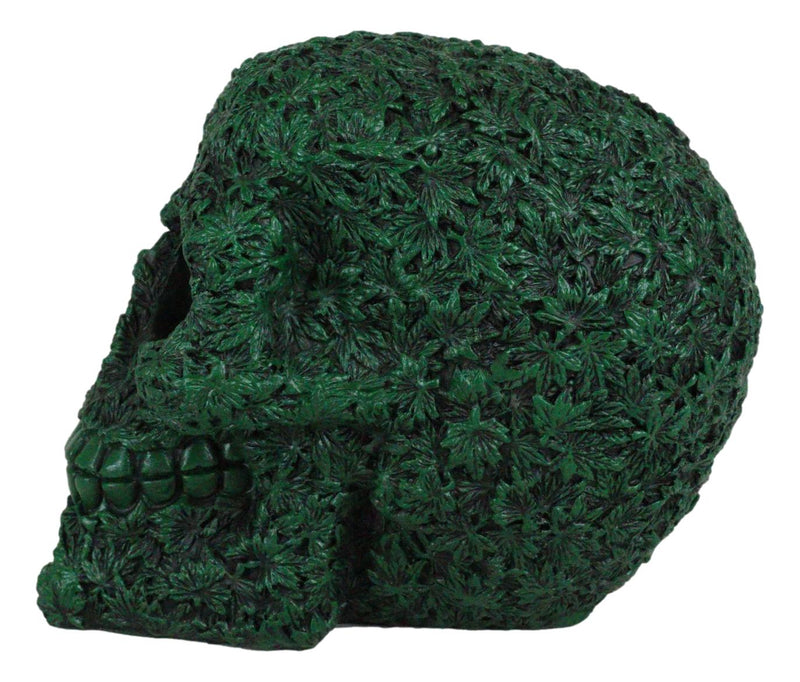 Day of The Dead Greenman Ent Green Petal Leaves Flora Fauna Skull Figurine