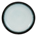 Pack Of 3 Ceramic Zen Blue Tao Swirl Dinner Lunch Entree Salad Plates 10.25"D