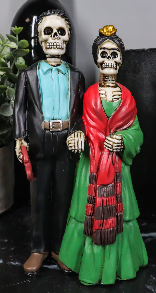 Day Of The Dead Mexican Artists La Pintora Skeleton Couple Figurine Decor Statue - Ebros Gift