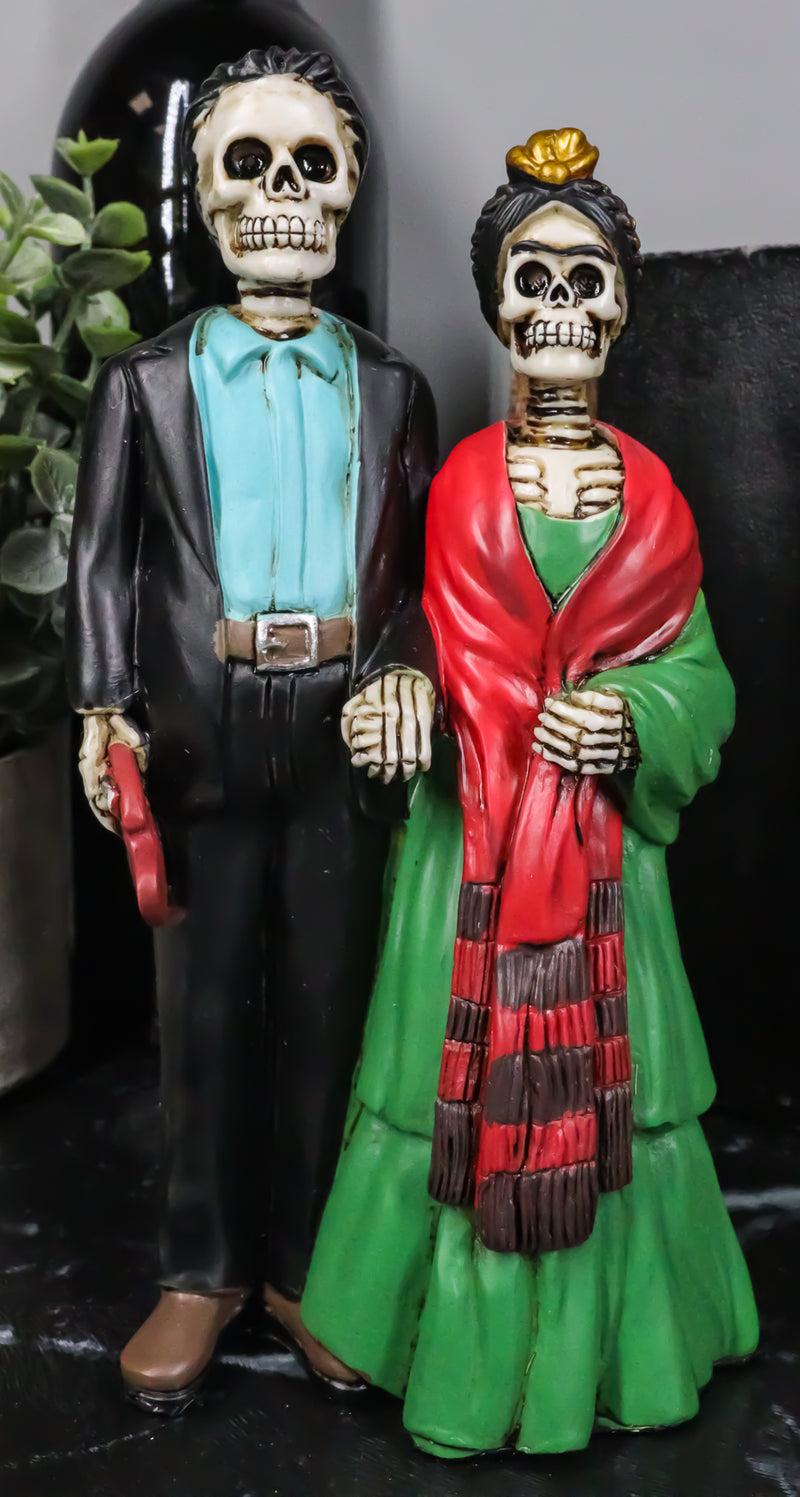 Day Of The Dead Mexican Artists La Pintora Skeleton Couple Figurine Decor Statue